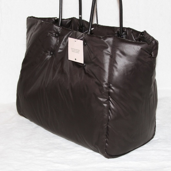KATE SPADE Everything Puffy Large Tote Shoulder Bag Black Purse NWT - Picture 6 of 12